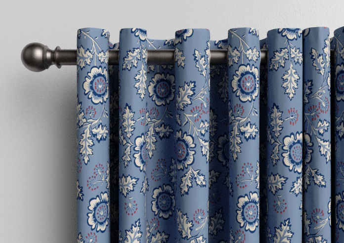 Land & Shore River, Blue Red - Made to Measure Curtains - Image 12
